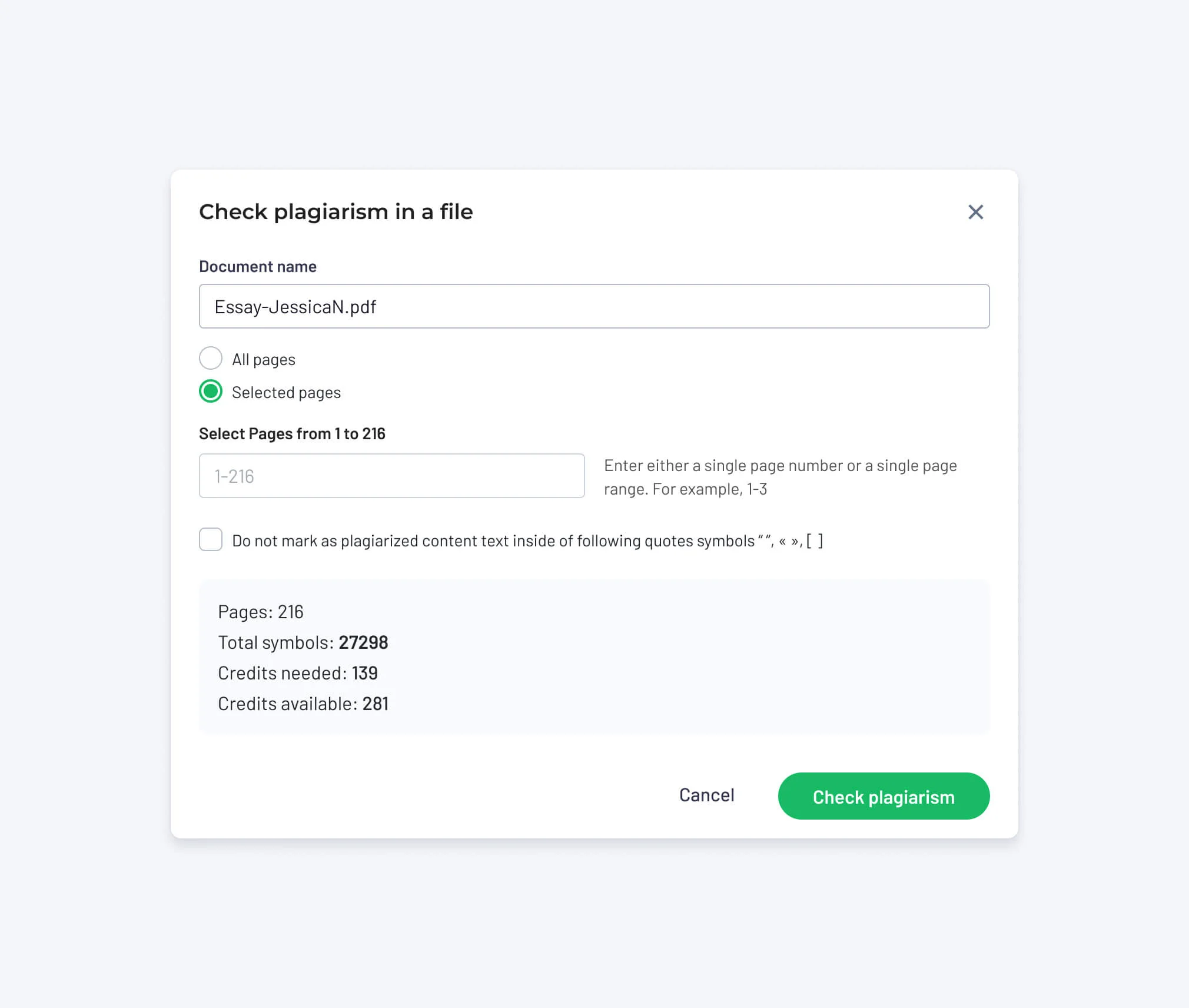 Check huge files